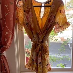 Golden Floral romper